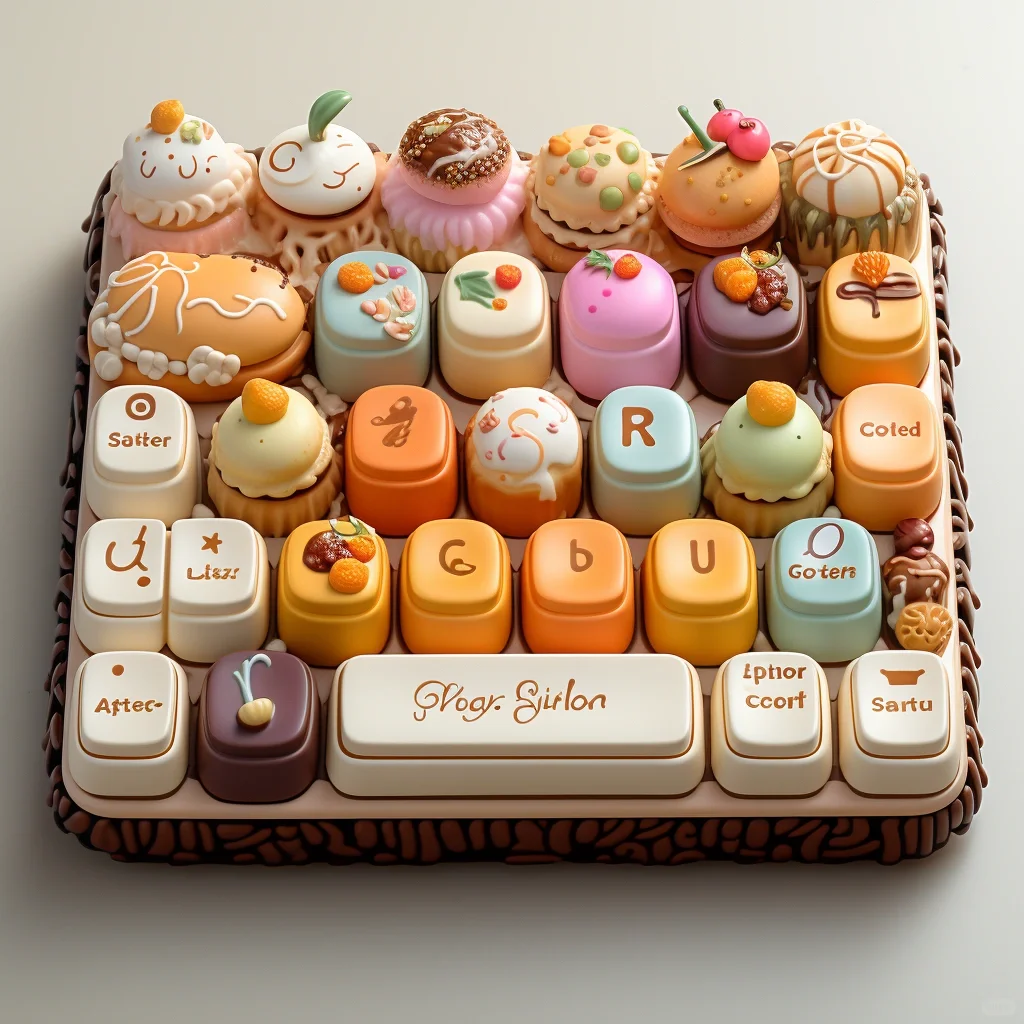 超触感甜点键盘：随时“点”下午茶☕甜点️🍰