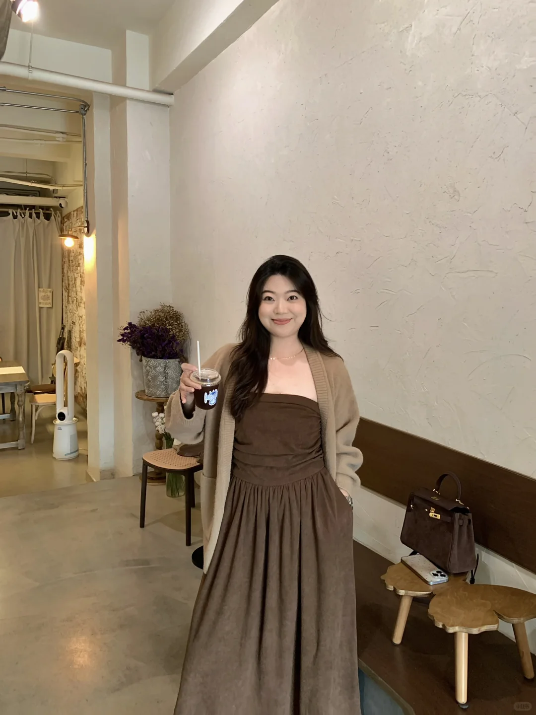 微胖穿搭|165 135斤|秋冬同色系约会穿搭!