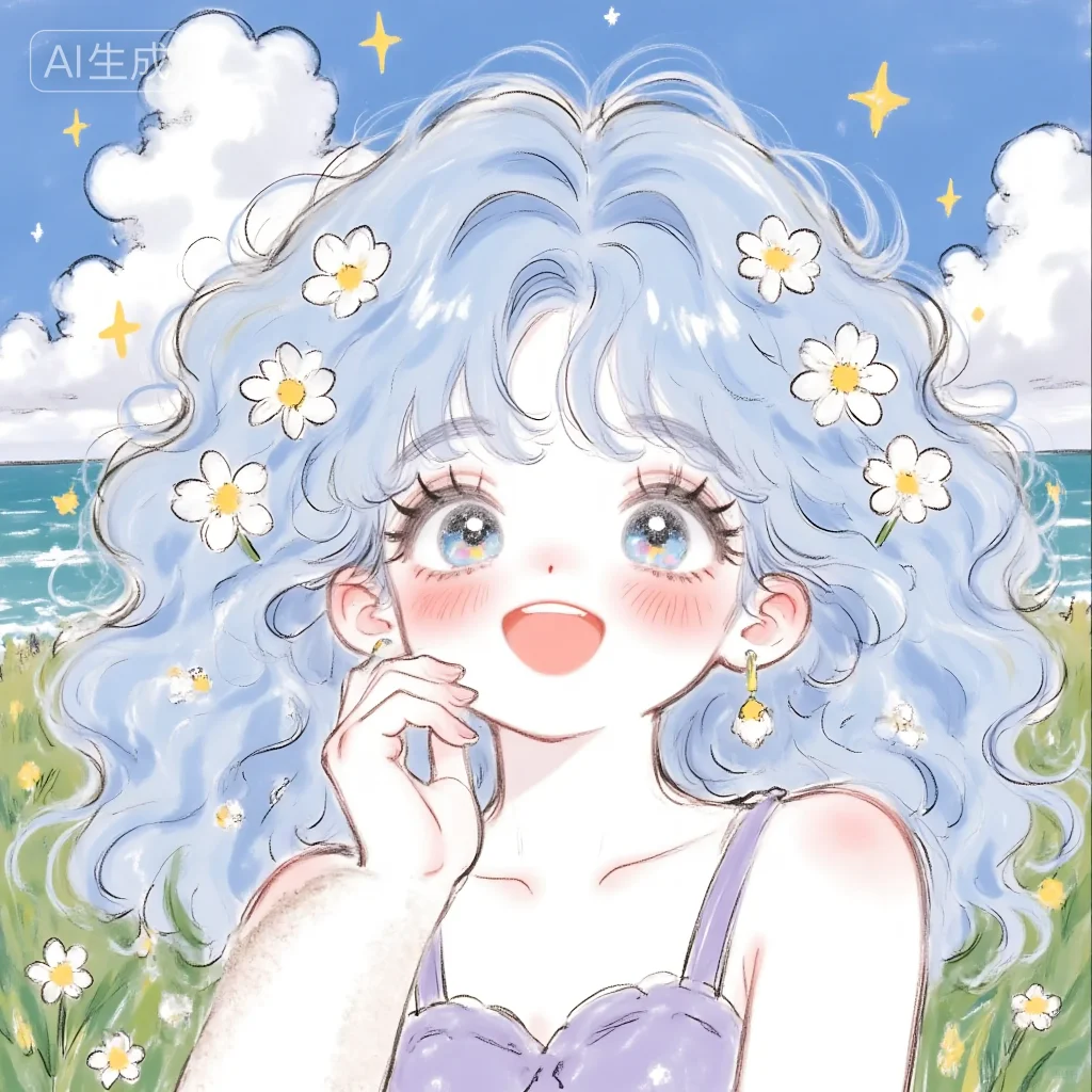 头像 | 天使般的蓝色女孩,太美了~