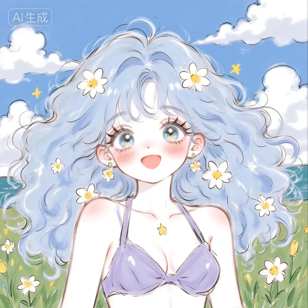 头像 | 天使般的蓝色女孩,太美了~
