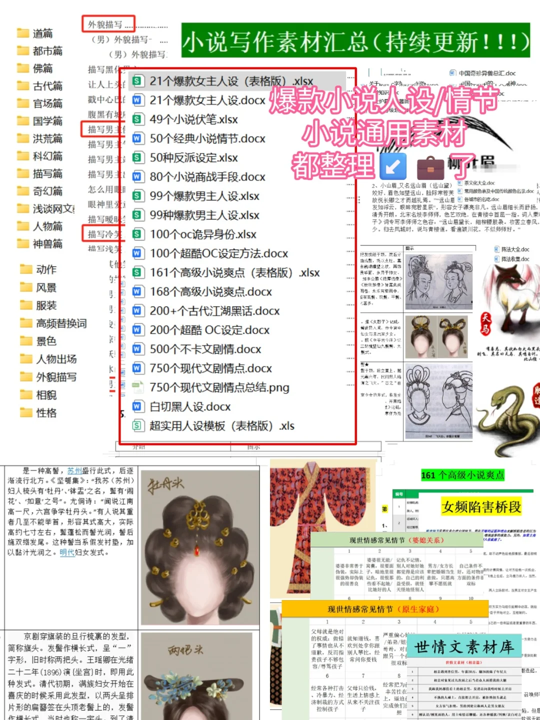 可以写进小说,21个爆款“女主人设”推荐!
