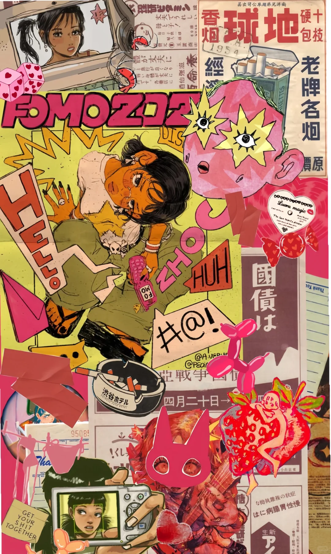 📜🎧*・美式拼贴风壁纸🕶️꙳ * ✰