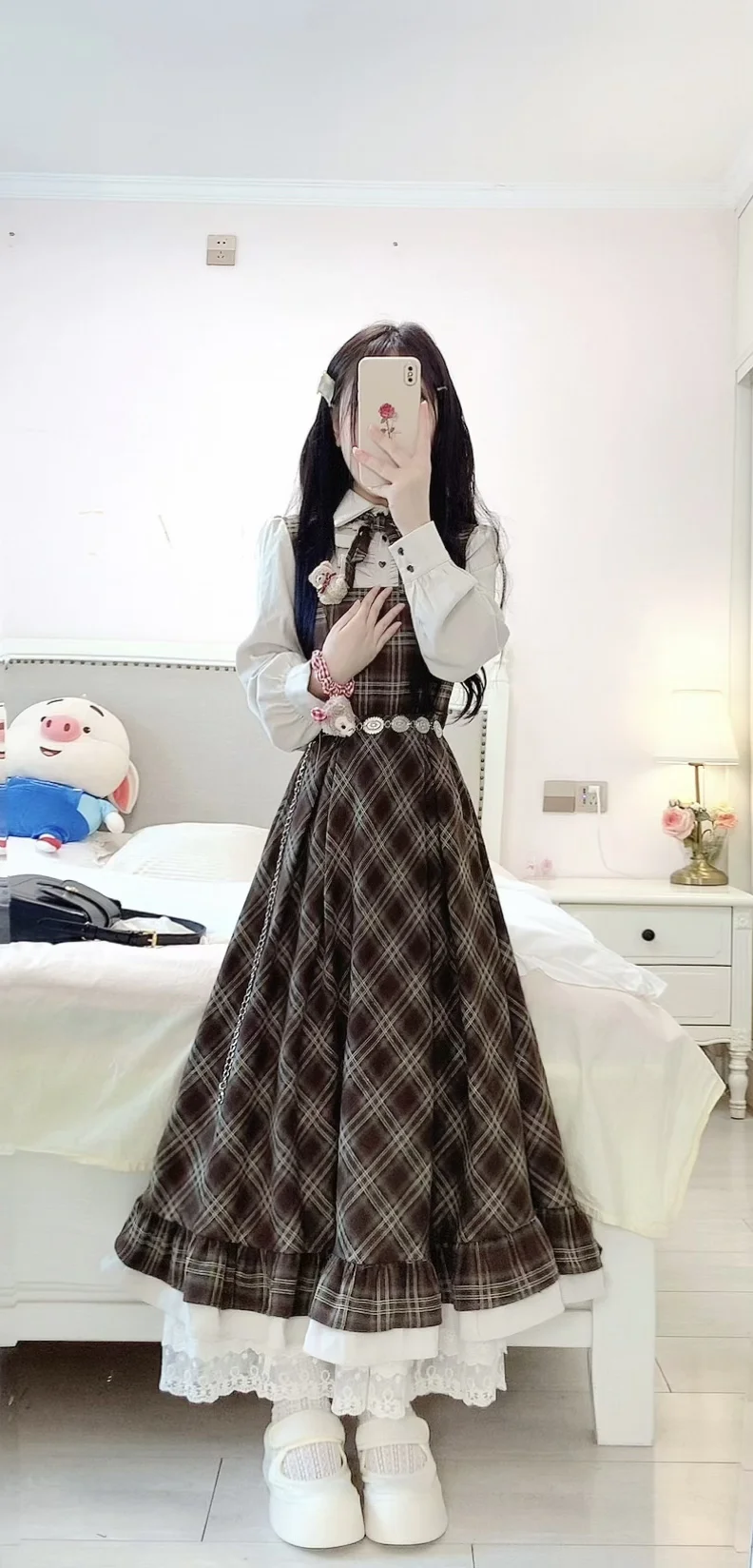 151|才100多💰温柔格纹连衣裙🌷超美啊✨