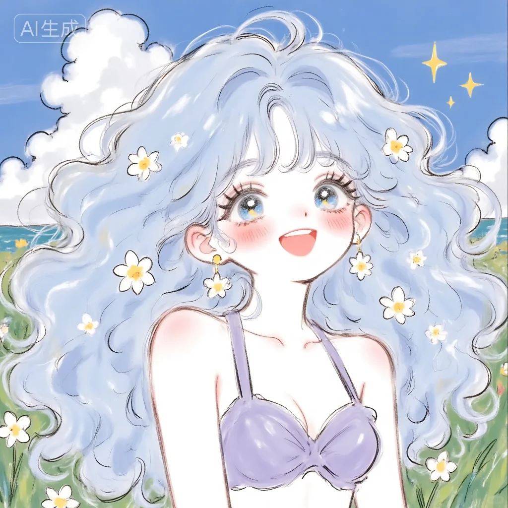 头像 | 天使般的蓝色女孩,太美了~