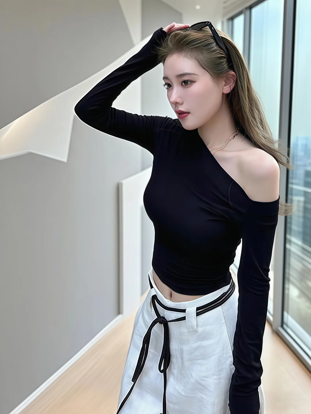 早秋纯欲辣妹风|这组黑白配我能穿到深秋!