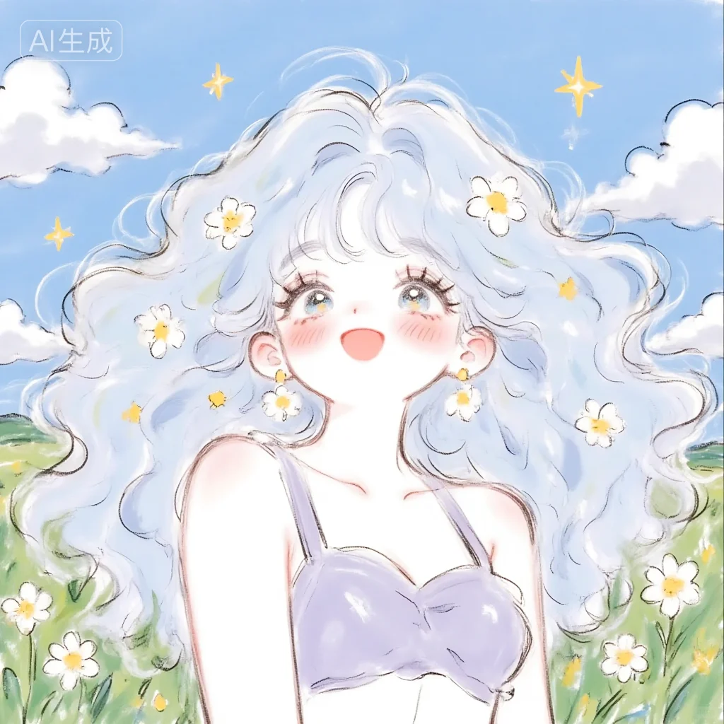 头像 | 天使般的蓝色女孩，太美了～