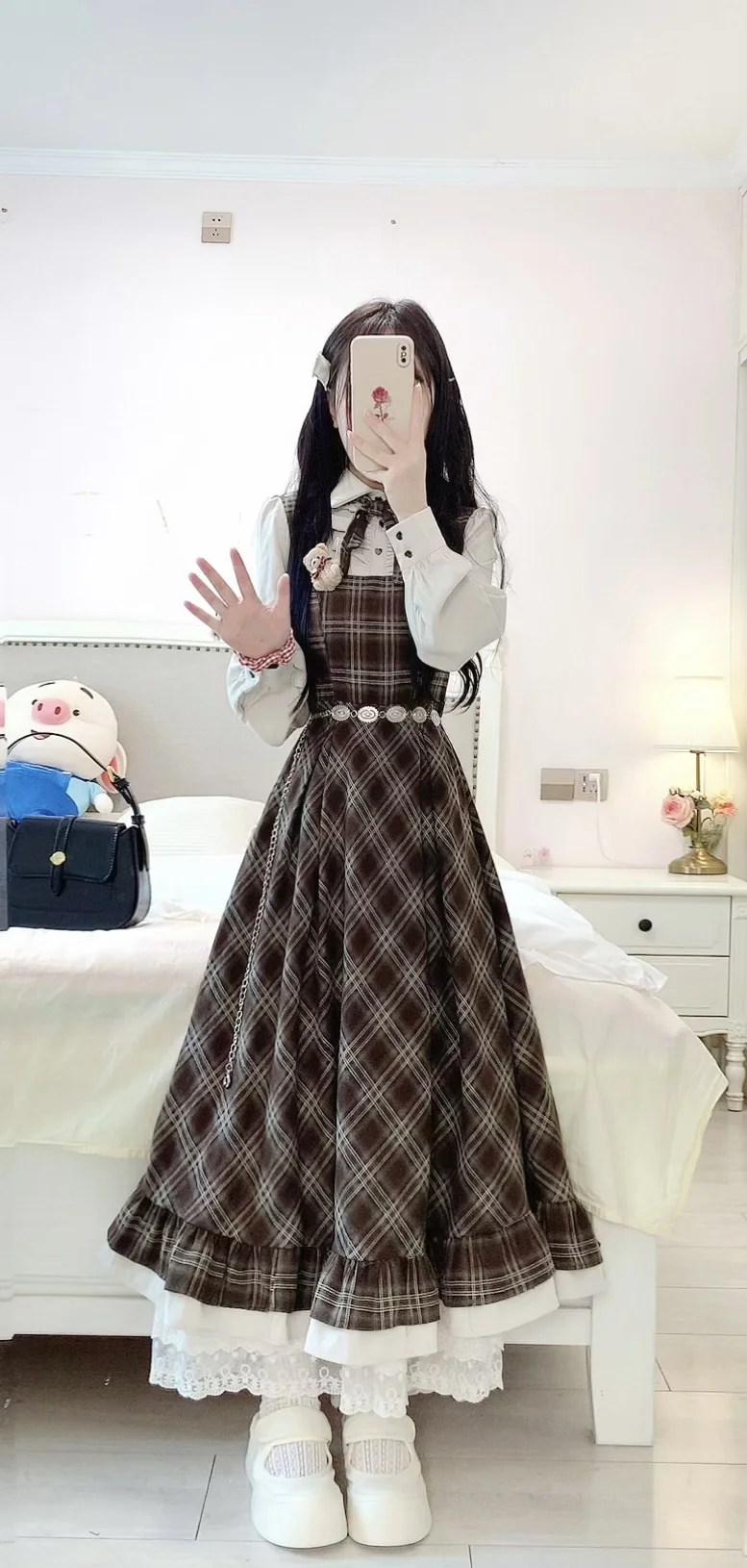 151|才100多💰温柔格纹连衣裙🌷超美啊✨
