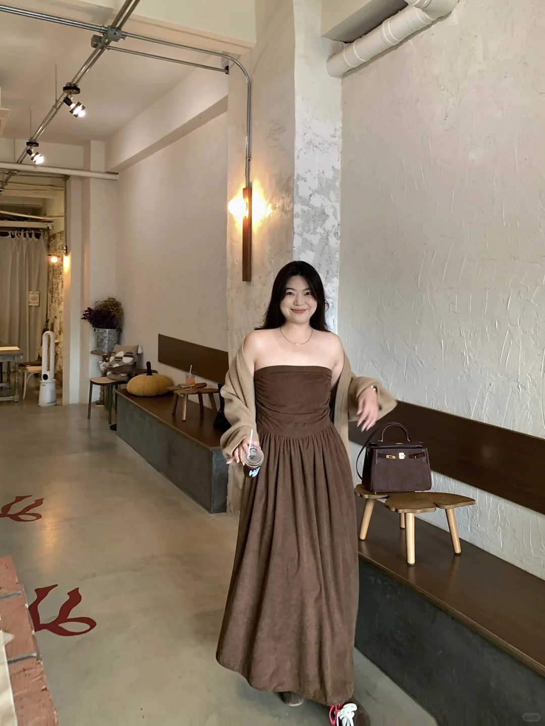 微胖穿搭|165 135斤|秋冬同色系约会穿搭!