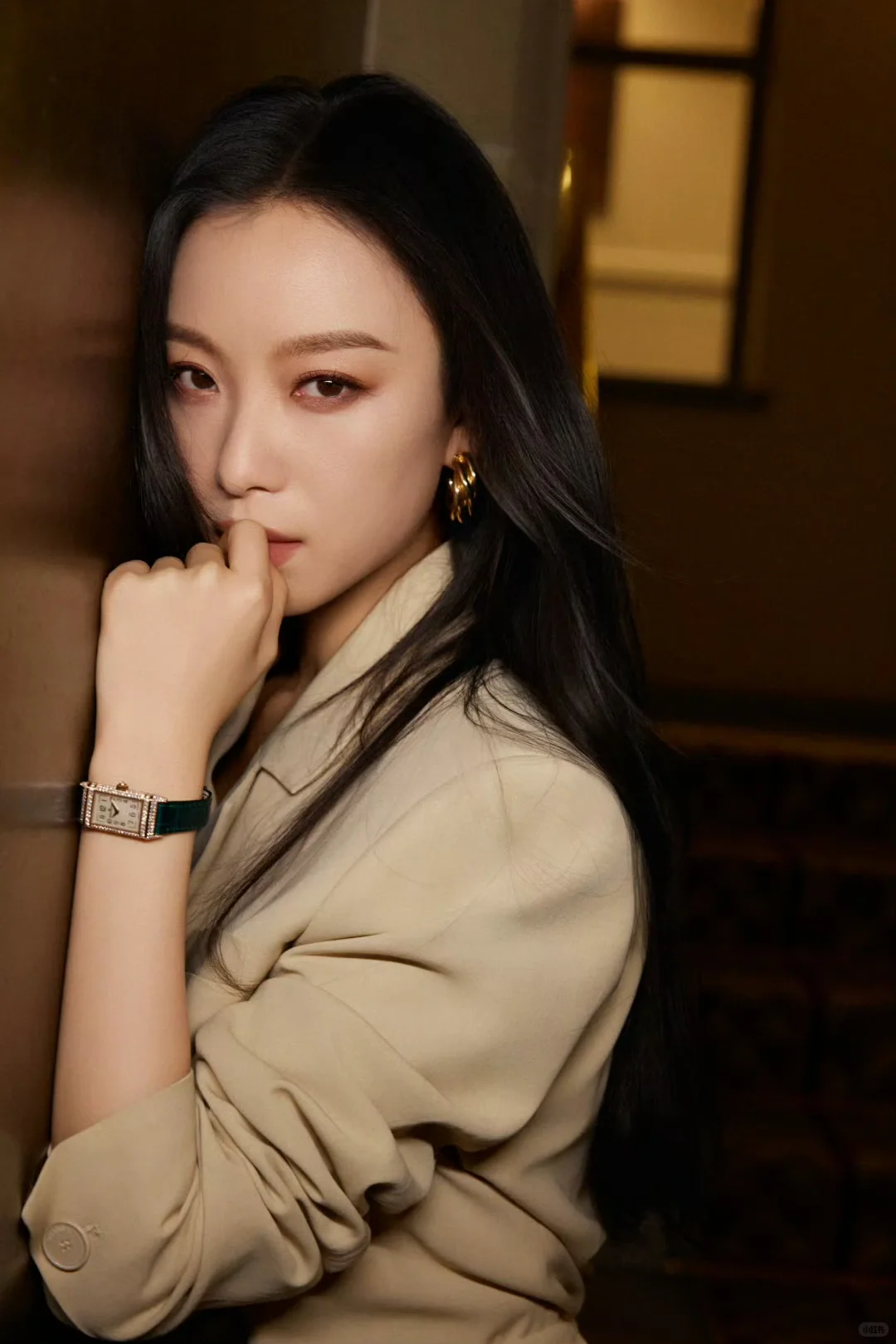 倪妮 Lanvin2025早春系列 卡其色套装西装杀