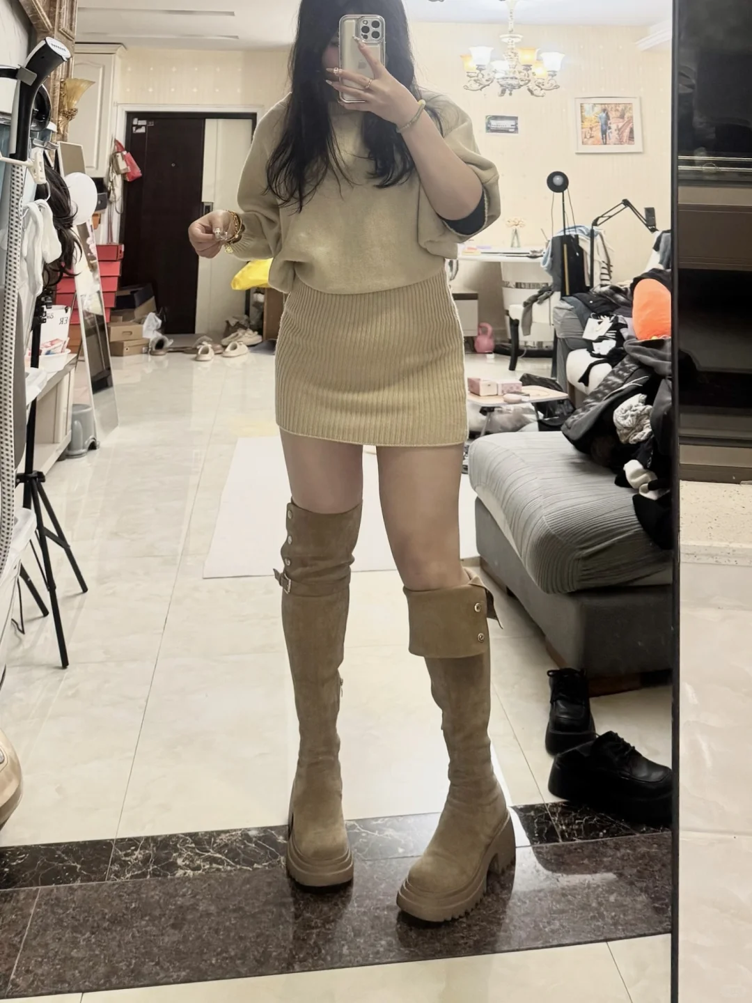 live实况直出~这下总该信了吧!真的很显腿细