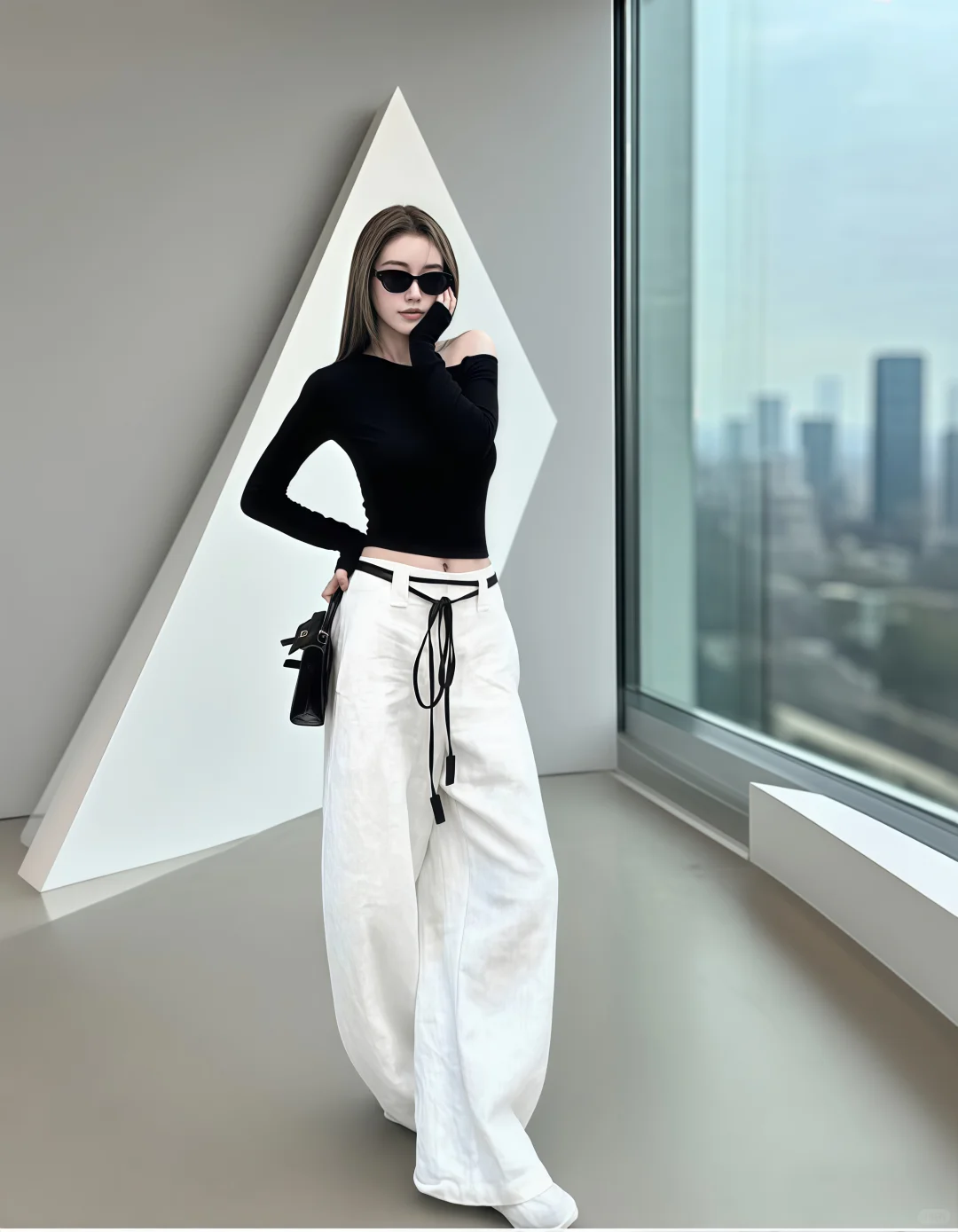 早秋纯欲辣妹风|这组黑白配我能穿到深秋!