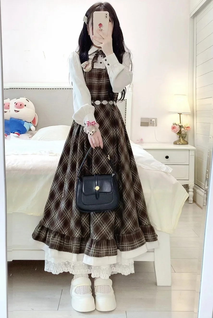 151|才100多💰温柔格纹连衣裙🌷超美啊✨