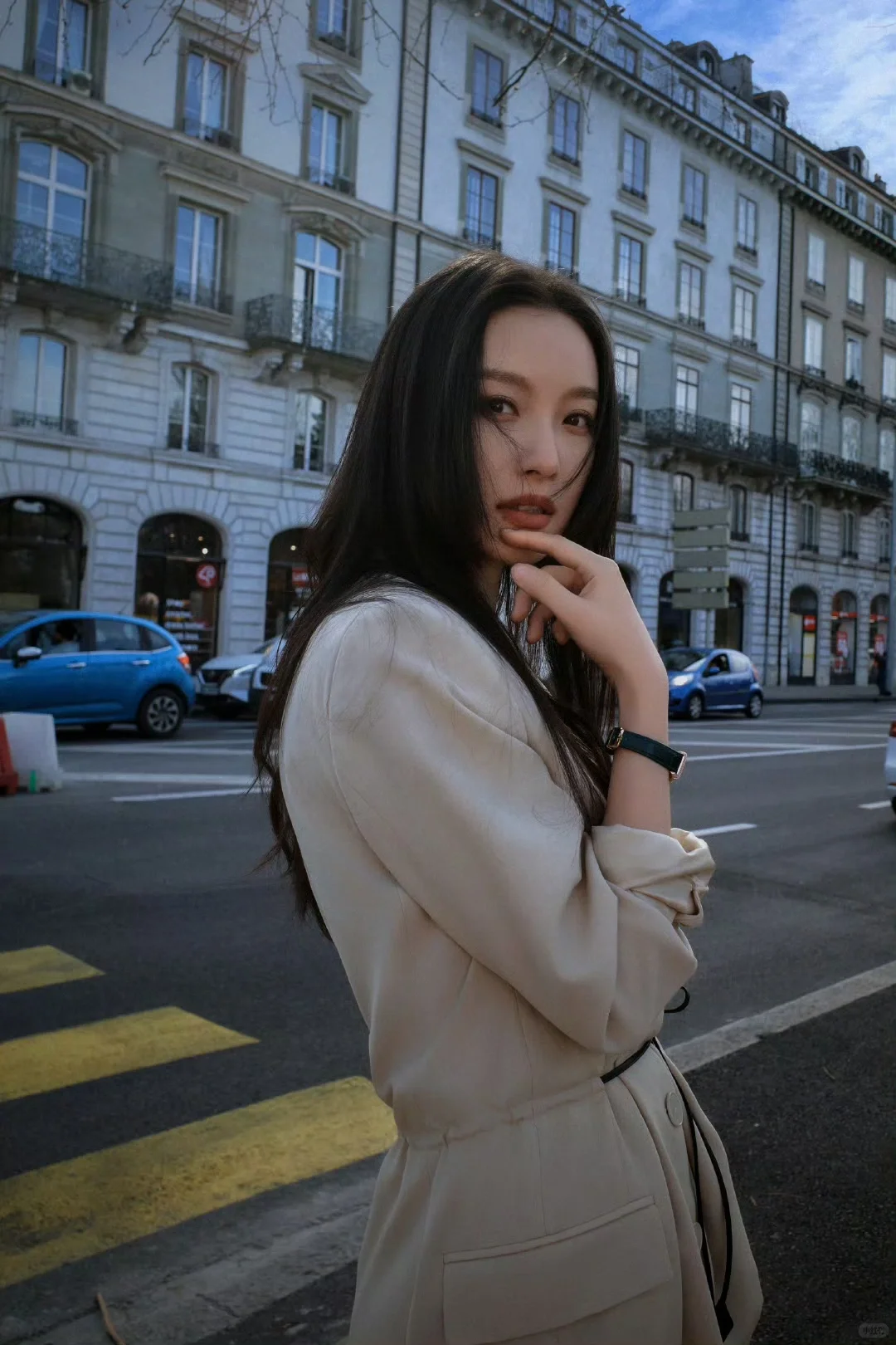 倪妮 Lanvin2025早春系列 卡其色套装西装杀