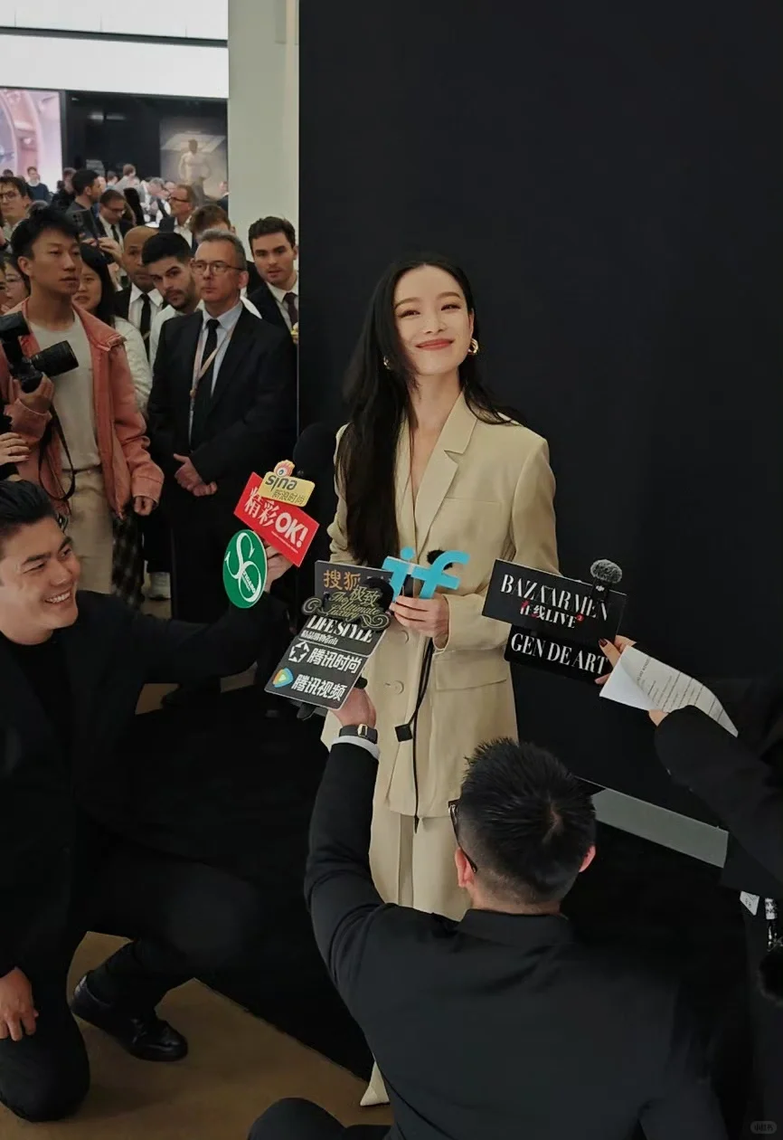 倪妮 Lanvin2025早春系列 卡其色套装西装杀