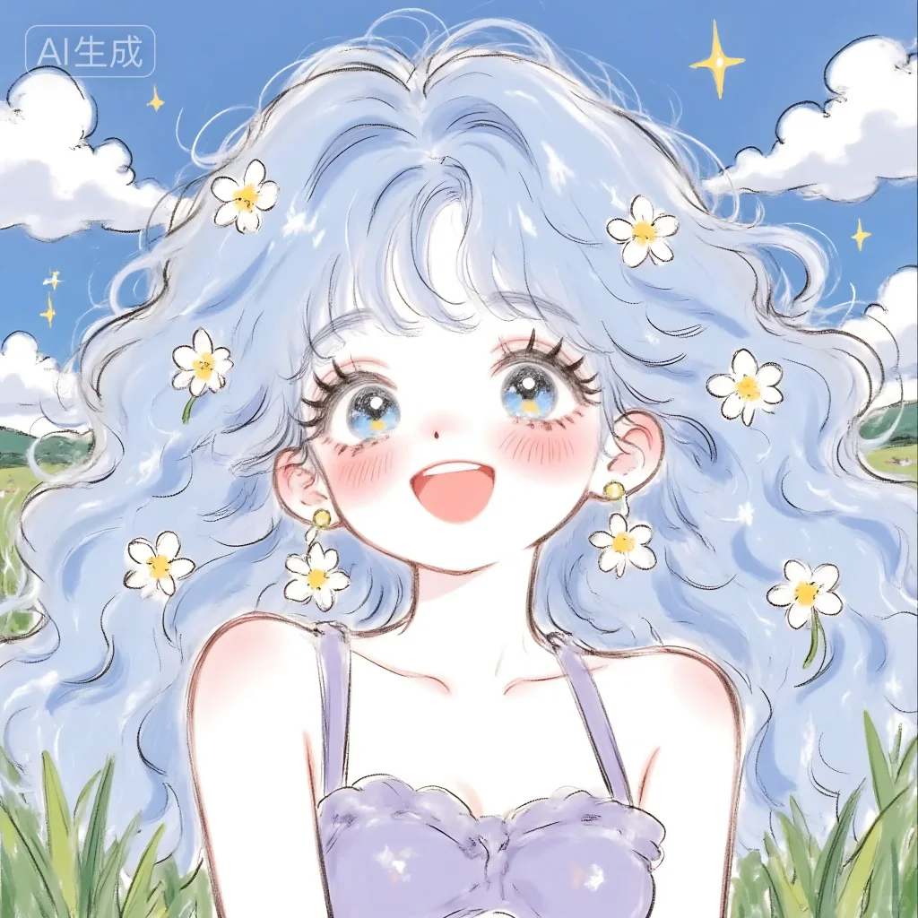 头像 | 天使般的蓝色女孩,太美了~