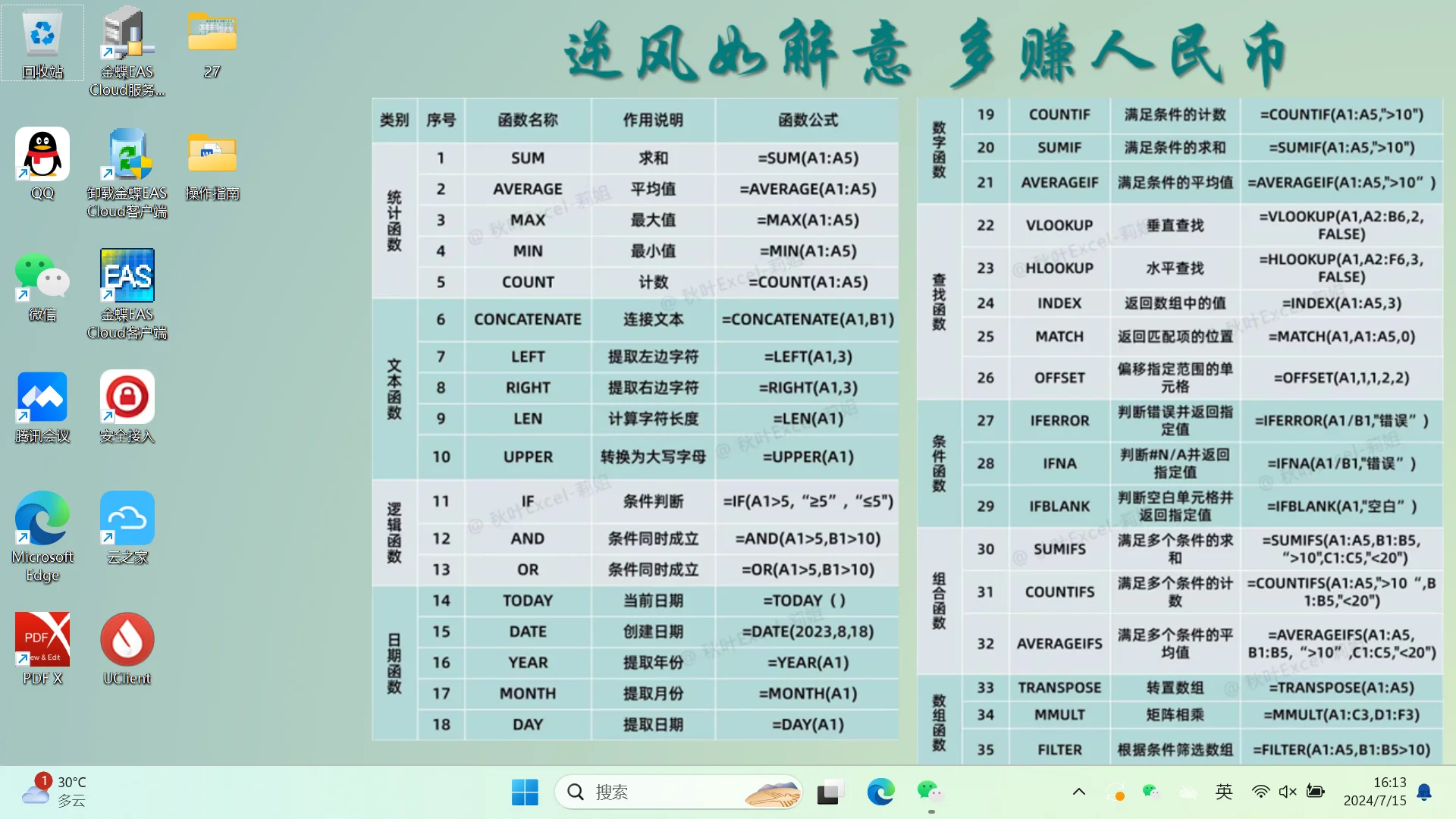 电脑壁纸/财务函数