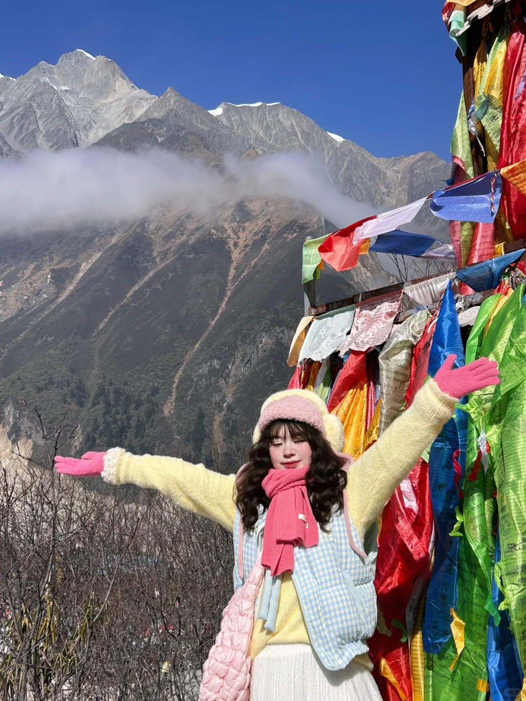 微胖穿搭|雪山秋冬旅游搭配