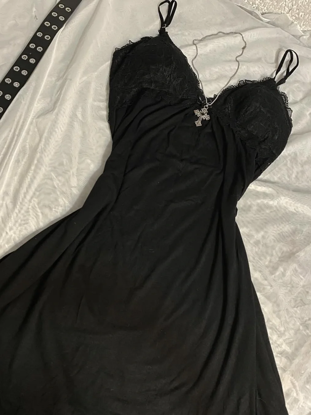 黑色蕾丝吊带连衣裙🎀Vintage 古着