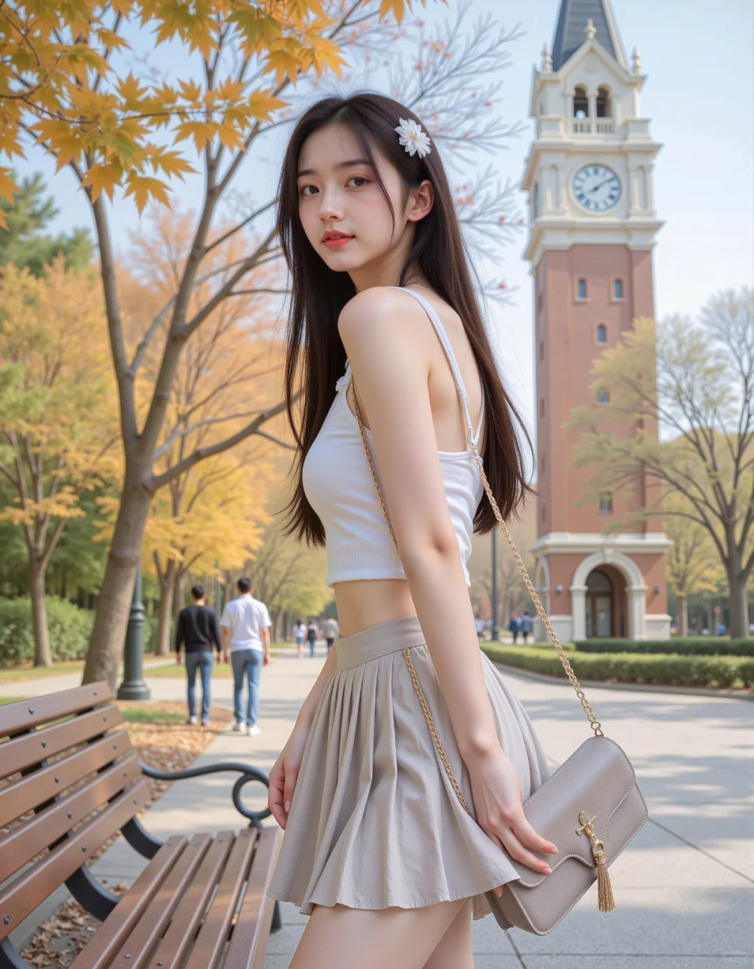 ✨解锁校园甜妹风💕 백褶裙绝绝子!