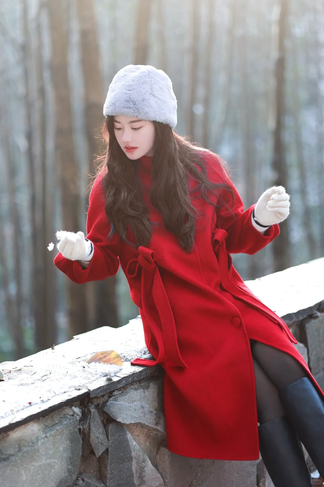 穿格雷过年⛄️ 属于i人的雪景拍照动作