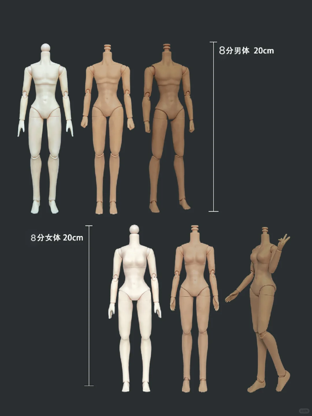 bjd4分女素体模型mjd6分8分男身体12分ob11娃
