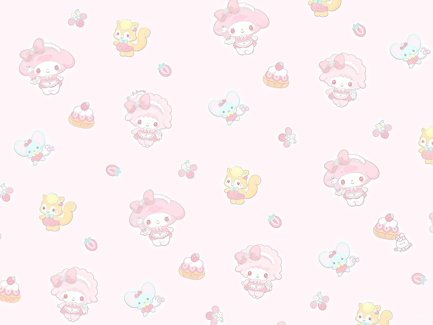 iPad壁纸|Share 小美&甜点兔的下午茶🍰✨