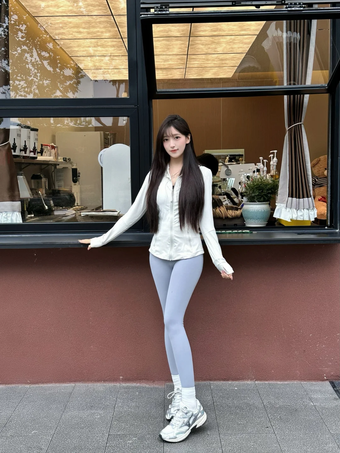 低饱和色系瑜伽服穿搭🫧雾霾蓝真的yyds