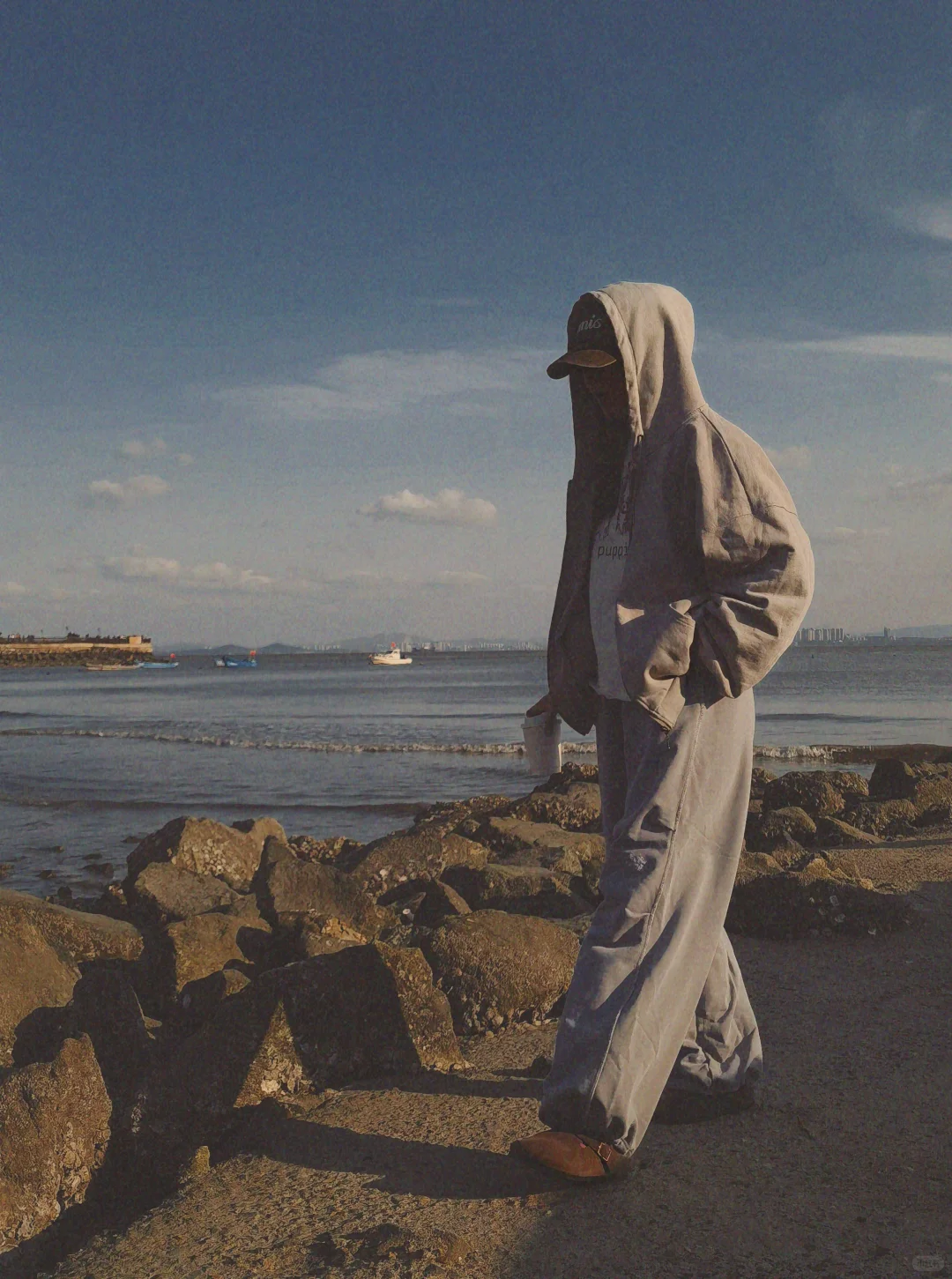 秋天的海边 我愿称之为氛围感的天花板