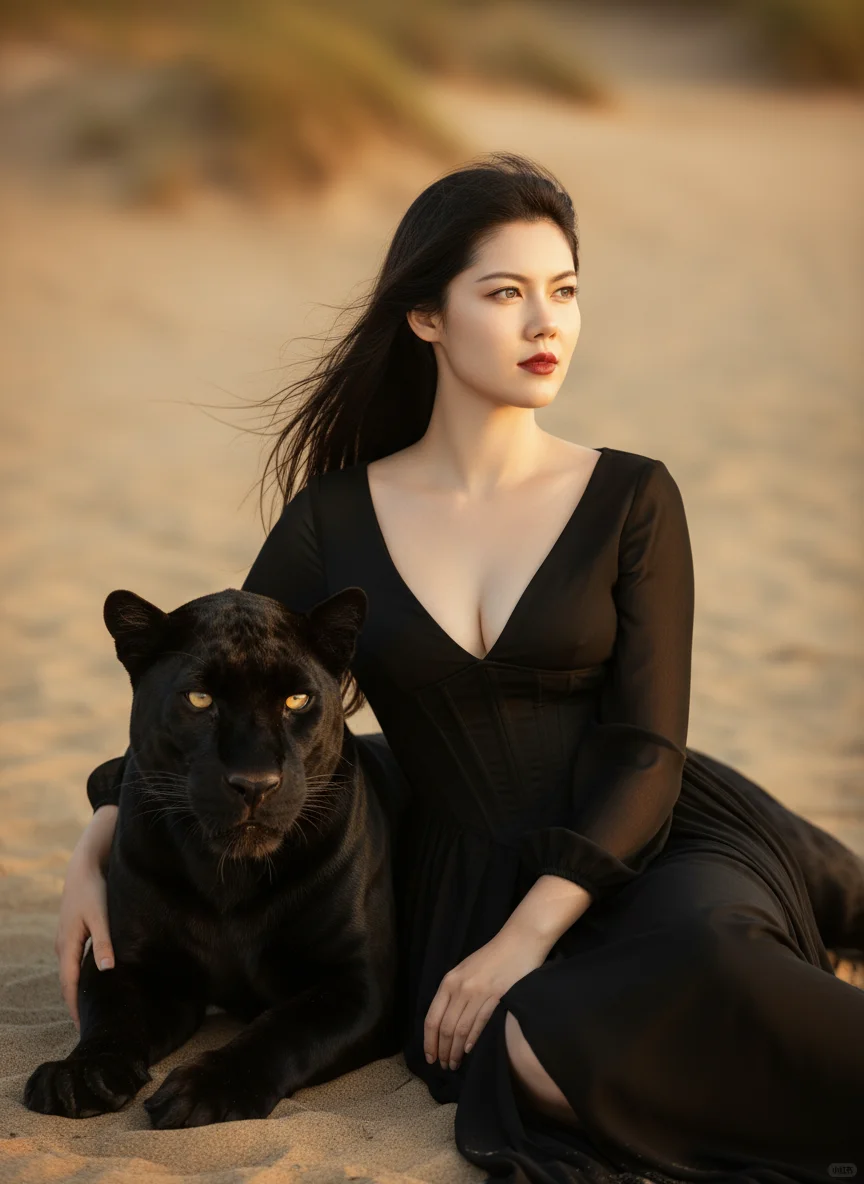 沙漠黑豹大片,东方脸也能野性魅惑