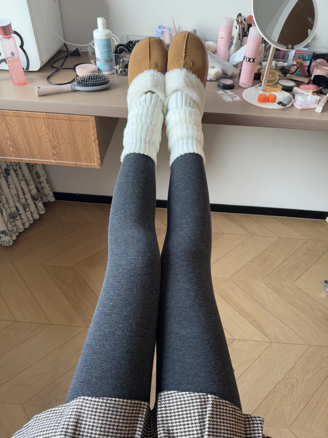 live实况直出!为什么打底裤要选细纹的‼️