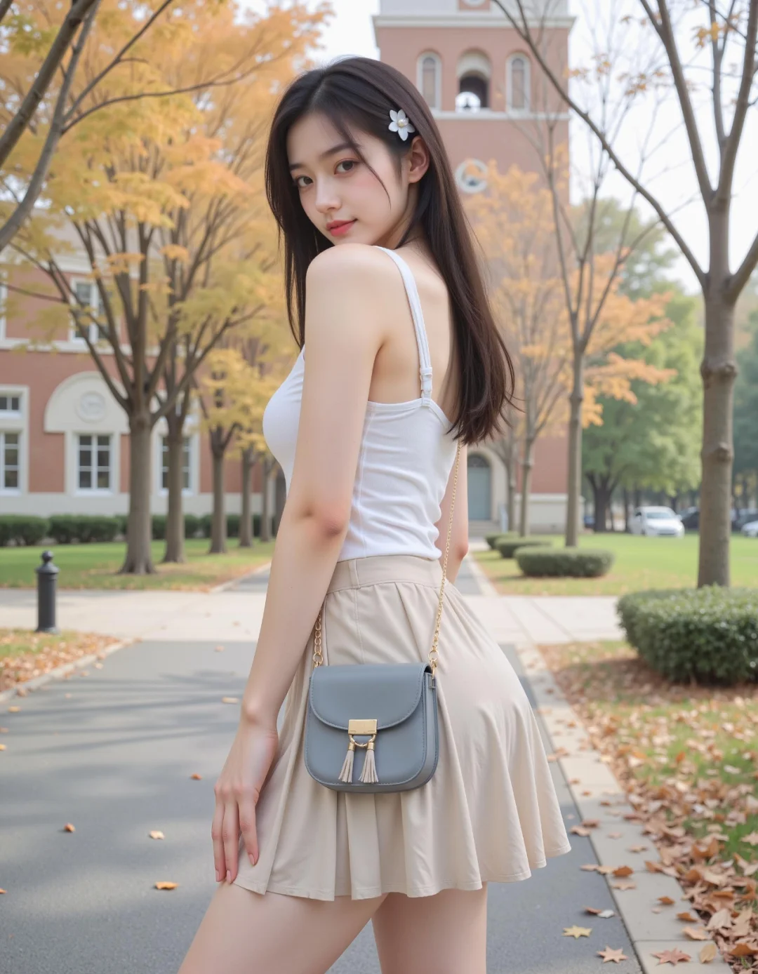 ✨解锁校园甜妹风💕 백褶裙绝绝子!