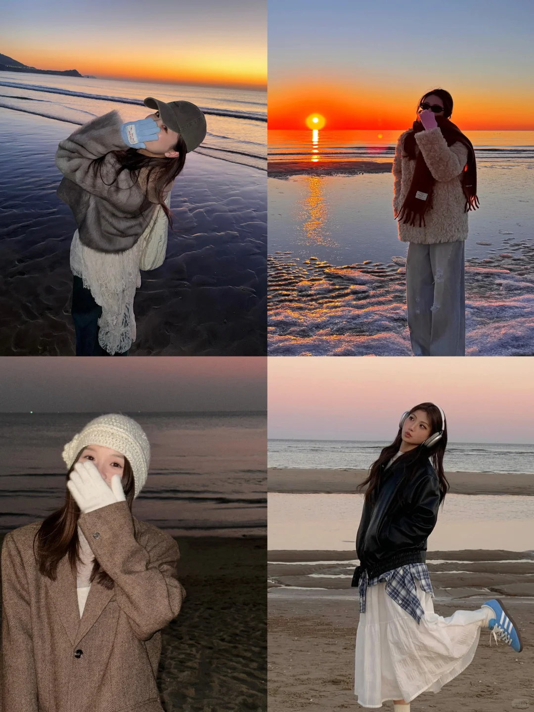 预习!冬天海边拍照📸氛围感~~