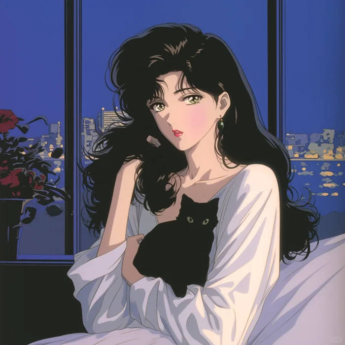玫瑰和猫 🐈 复古旧漫 治愈系氛围头像