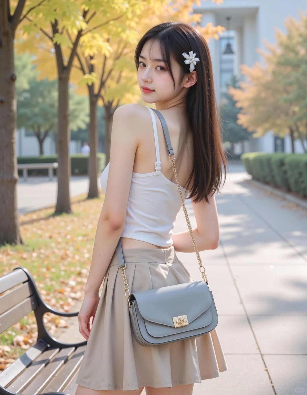 ✨解锁校园甜妹风💕 백褶裙绝绝子!