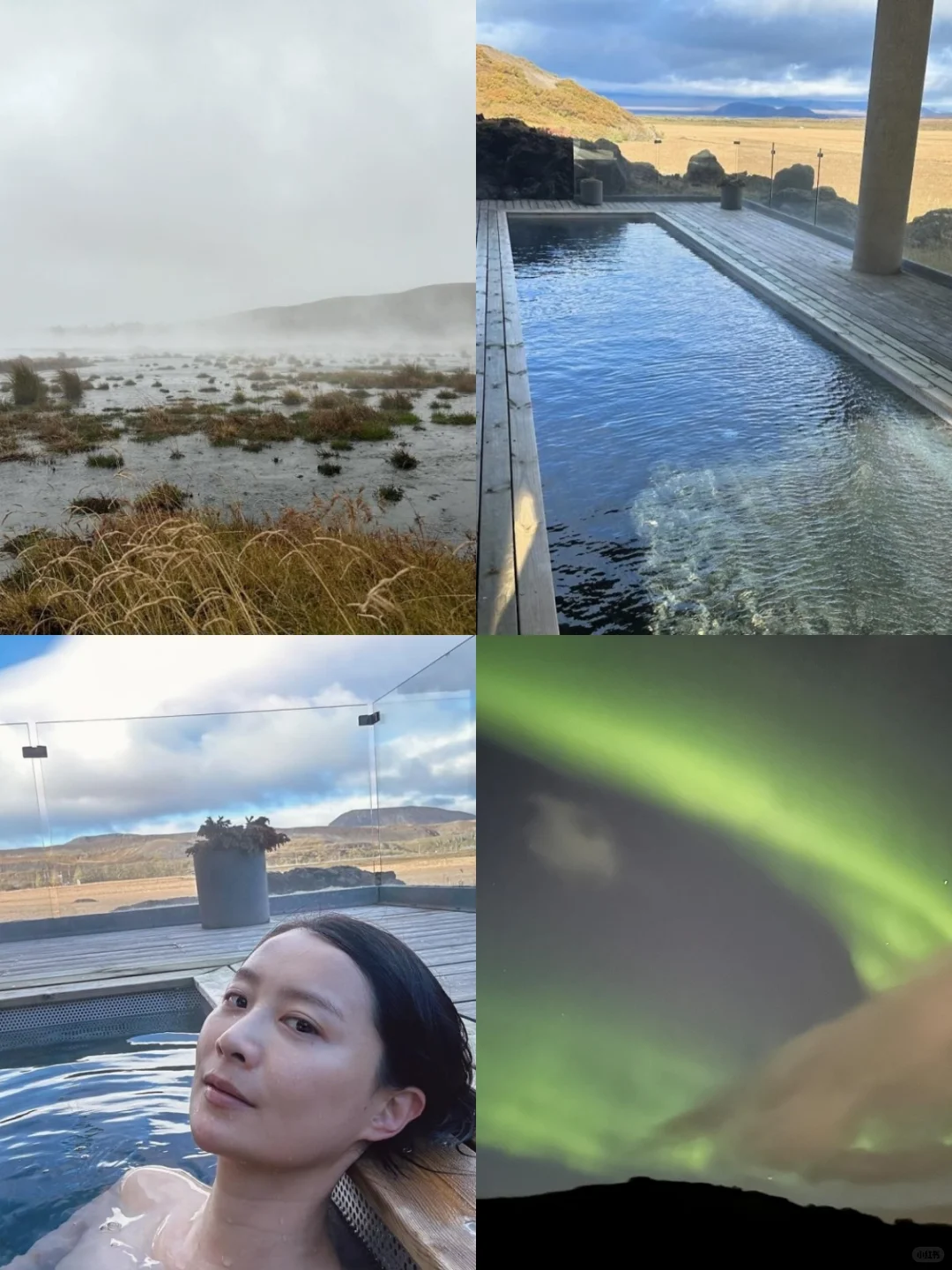 42岁陈法拉冰岛度假!素颜泡户外温泉好香艳