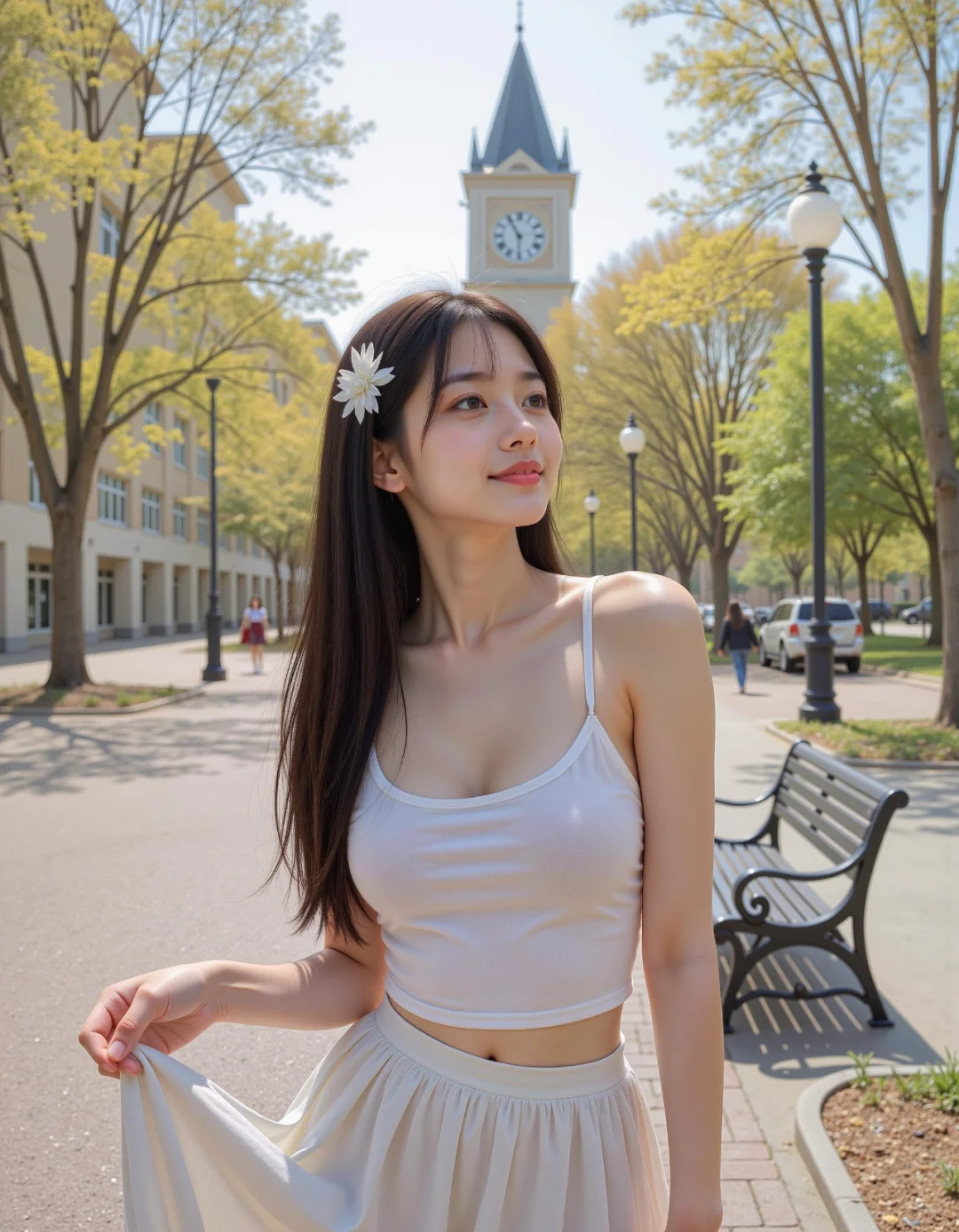 ✨解锁校园甜妹风💕 백褶裙绝绝子!