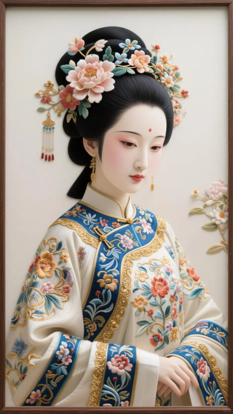 AI 绣的国风美女绝了