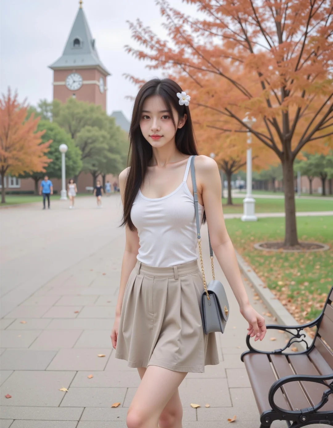 ✨解锁校园甜妹风💕 백褶裙绝绝子!