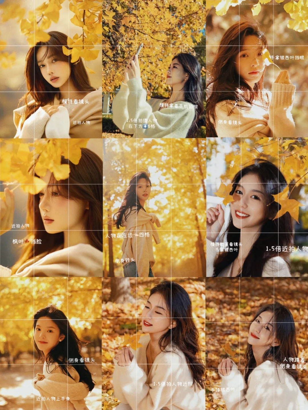 秋冬藏在落叶里🍂枫叶银杏拍照一起来🍁