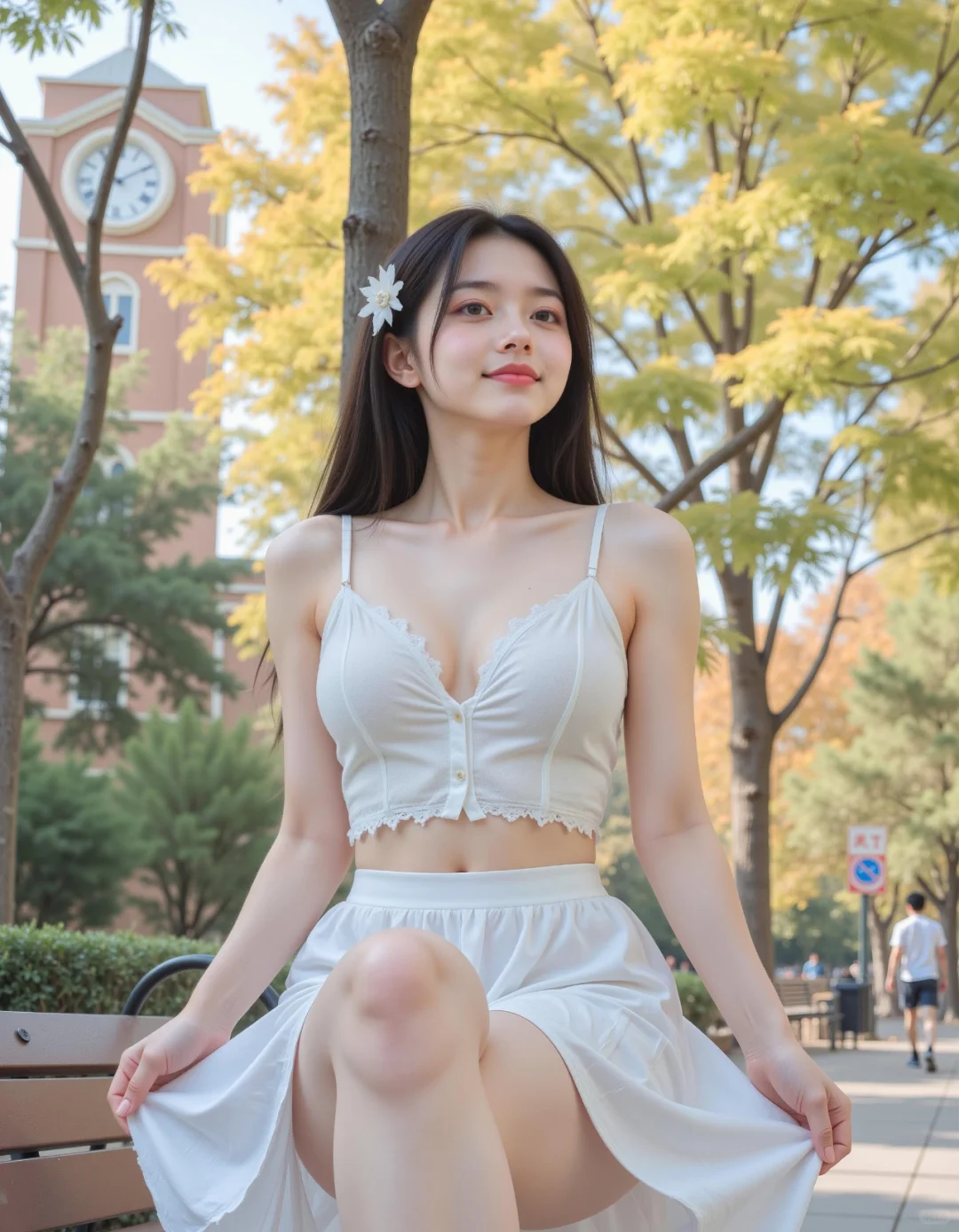 ✨解锁校园甜妹风💕 백褶裙绝绝子!