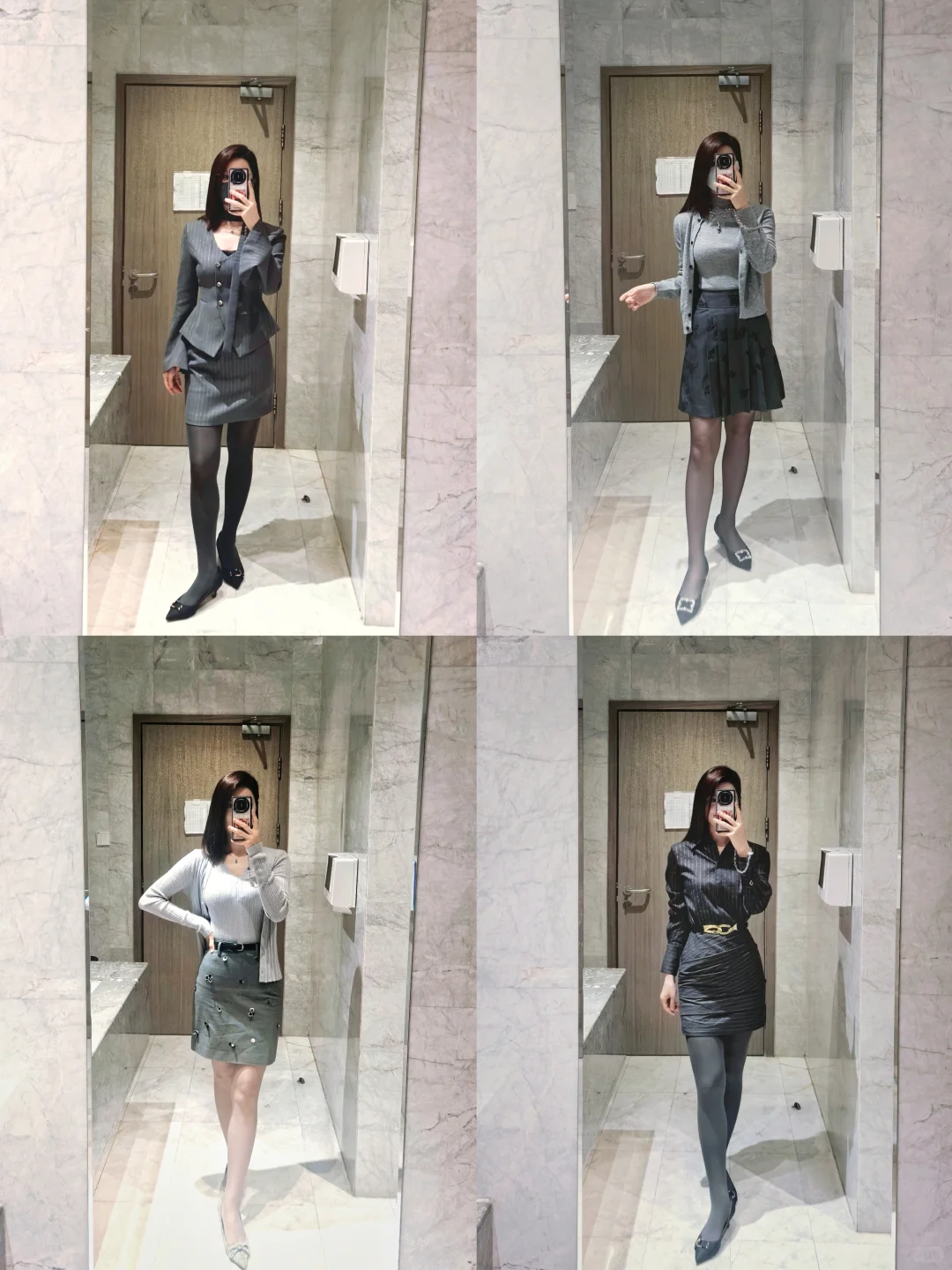 职场丽人一周穿搭🤍灰色系智性御姐范儿