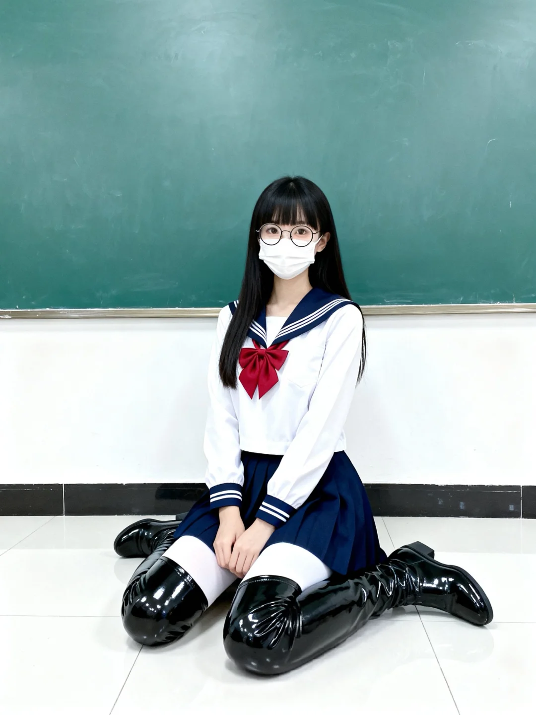 Ai，编号44811（JK眼镜娘写真）