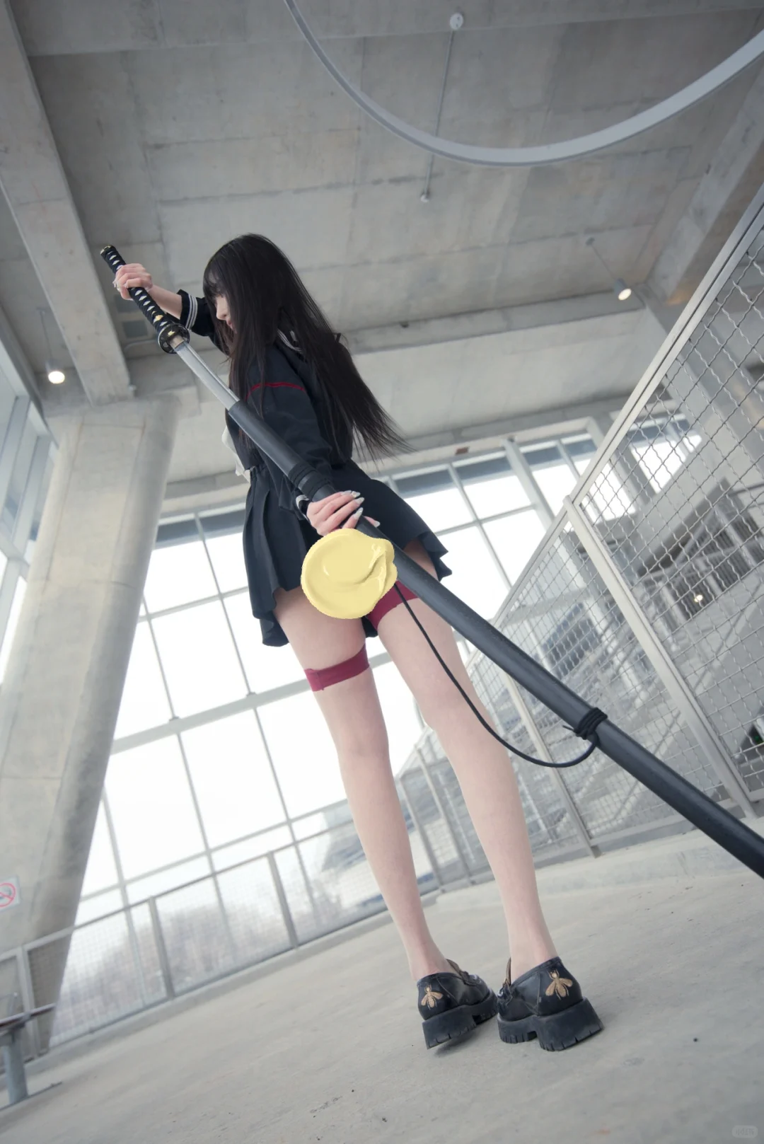 187cm/60kg在🇨🇦拍了一组武士刀jk少女～