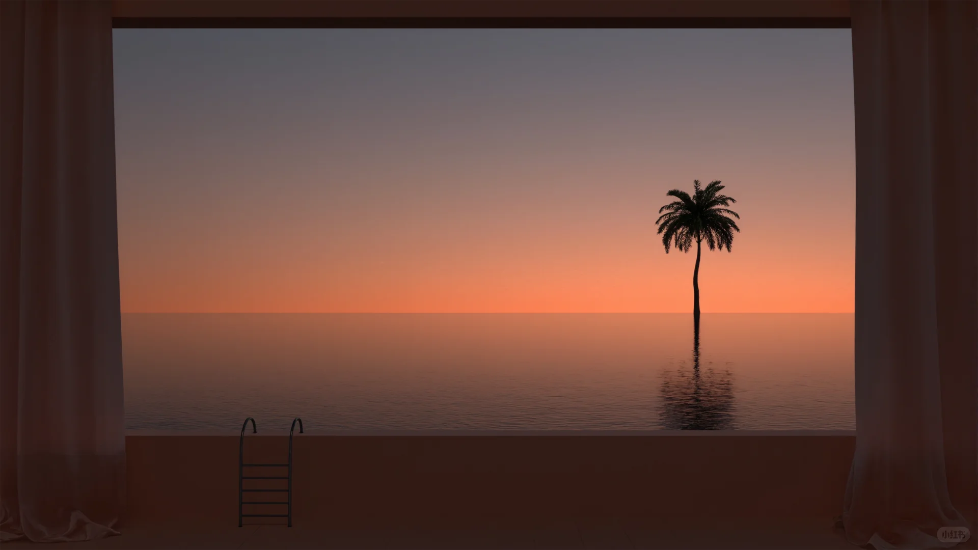 share|iPad壁纸| 「海边落日」