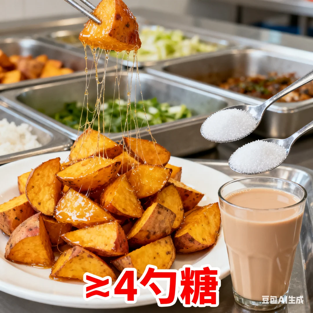 这些“健康菜”比奶茶还甜，控糖党快逃⚠️