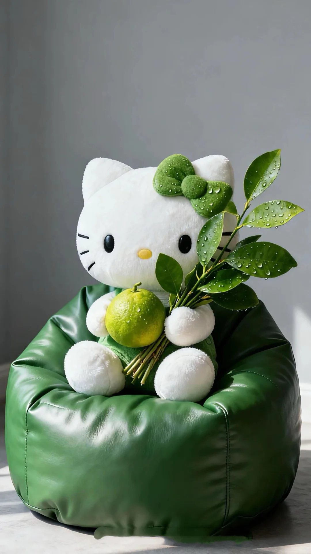 赵露思同款柚子叶壁纸正能量壁纸