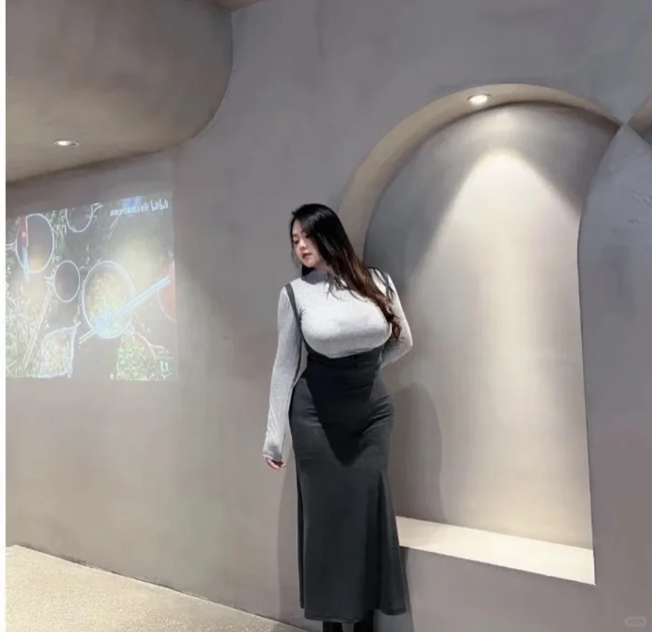 紧身包臀裙真的超显身材 微胖bbw