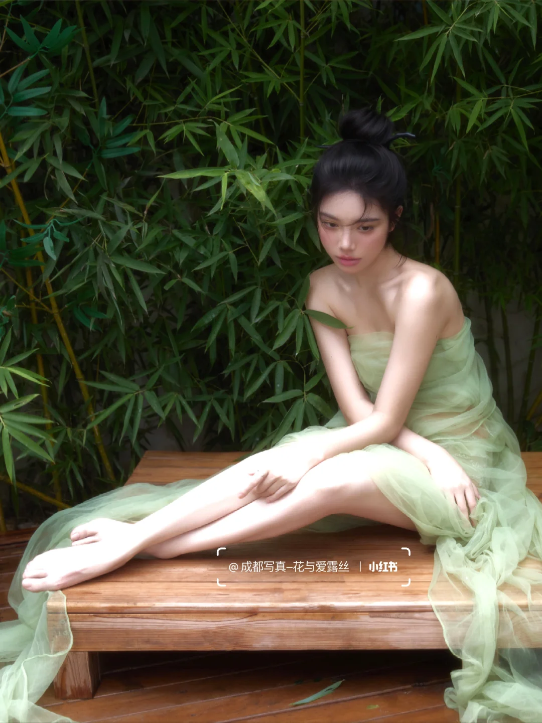 一袭轻纱漫入竹海间🎋|轻私房写真