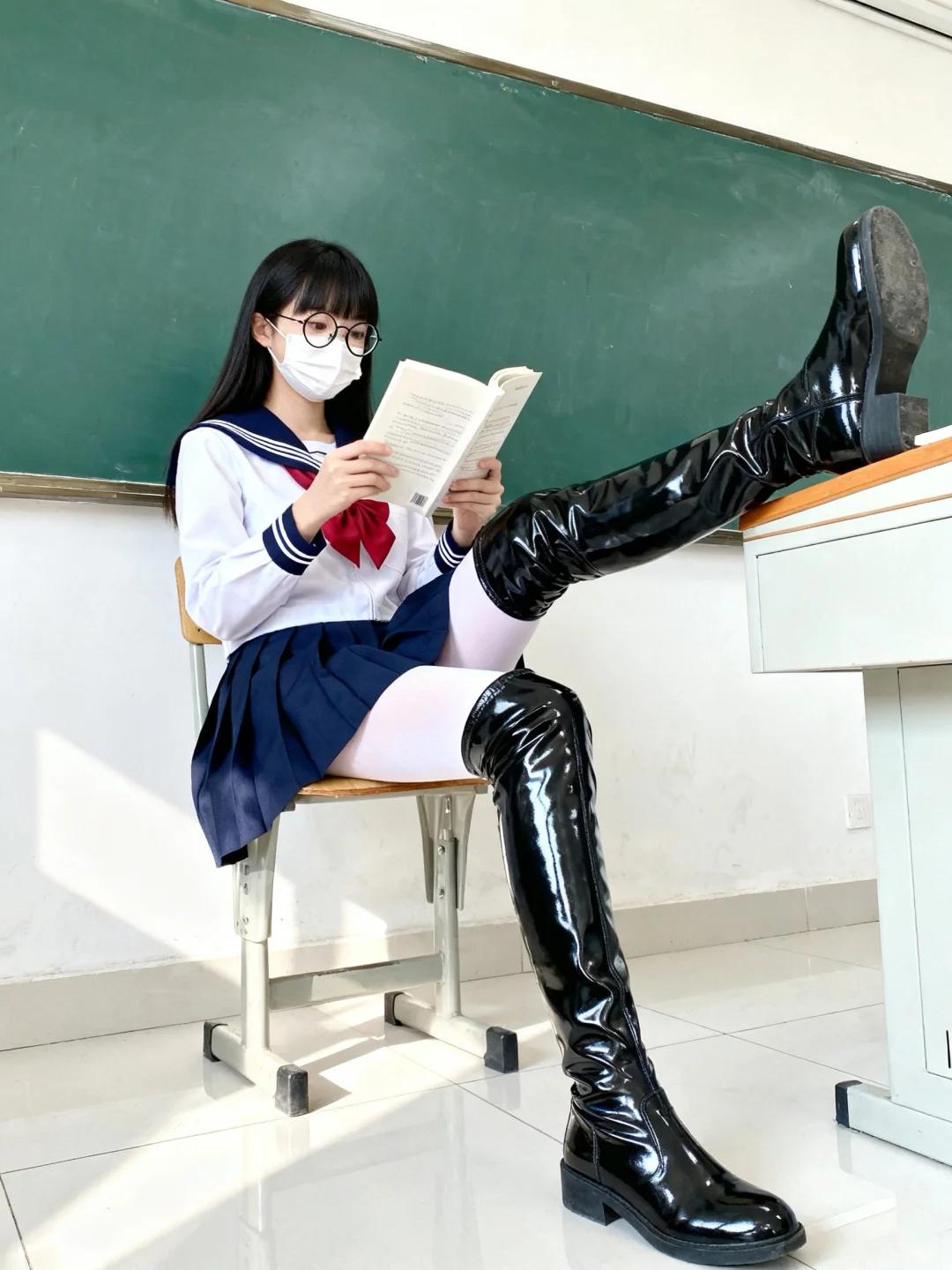 Ai，编号44811（JK眼镜娘写真）