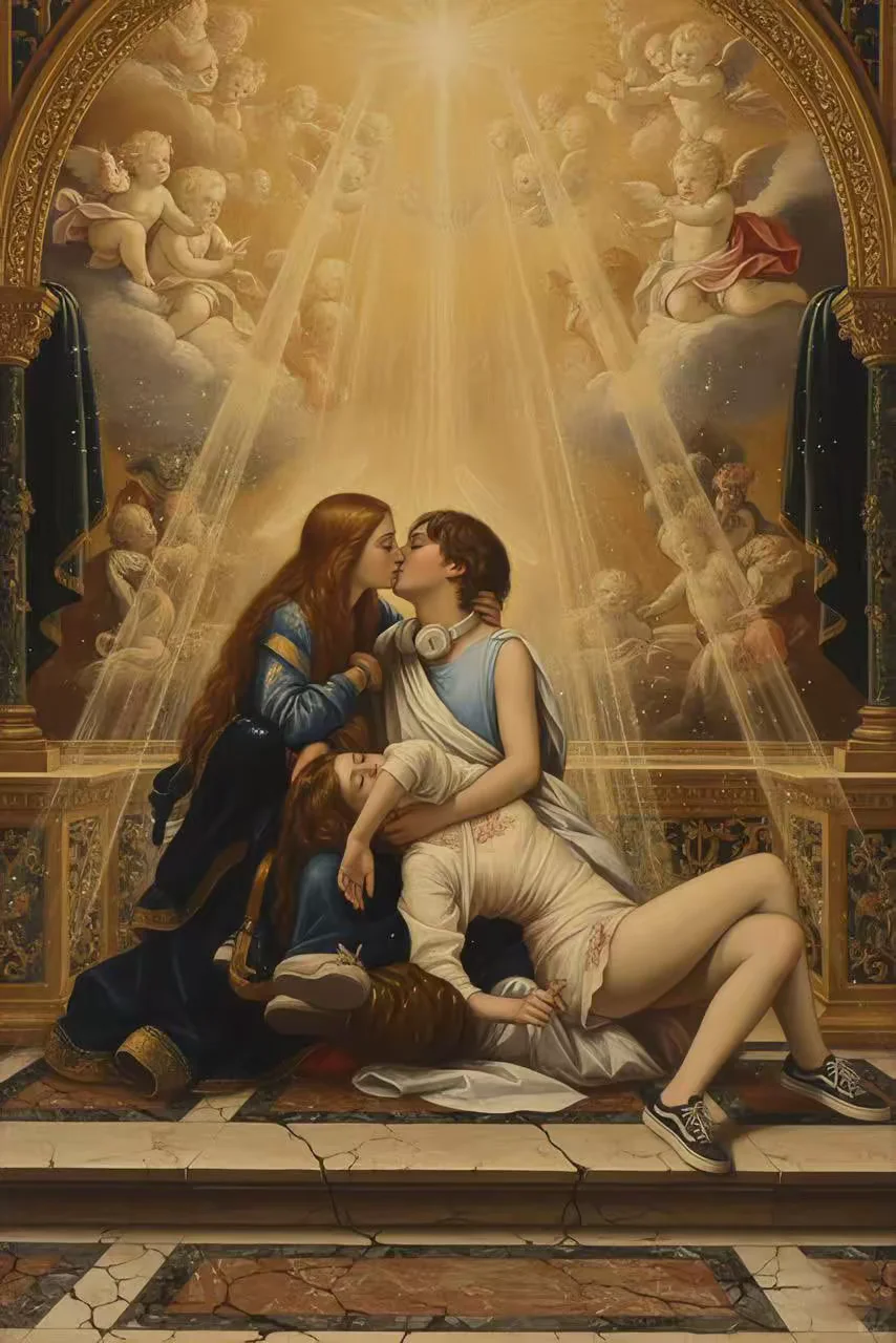 街头醉吻照堪比21世纪文艺复兴作品